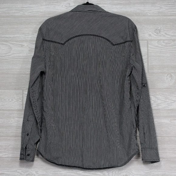 Rerun Western Embroidered Black Stripe Sz Medium - Picture 4 of 8